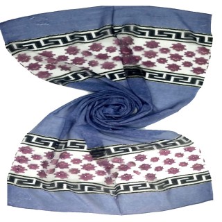 Double sided Diamond studded tissue Hijab- Sky Blue